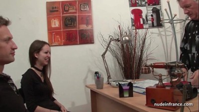 First-timer ass-fuck casting sofa of a thin french brown-haired in stockings